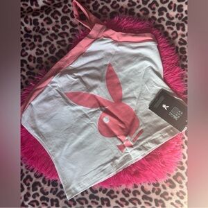 Pink and White Bunny Tank Top